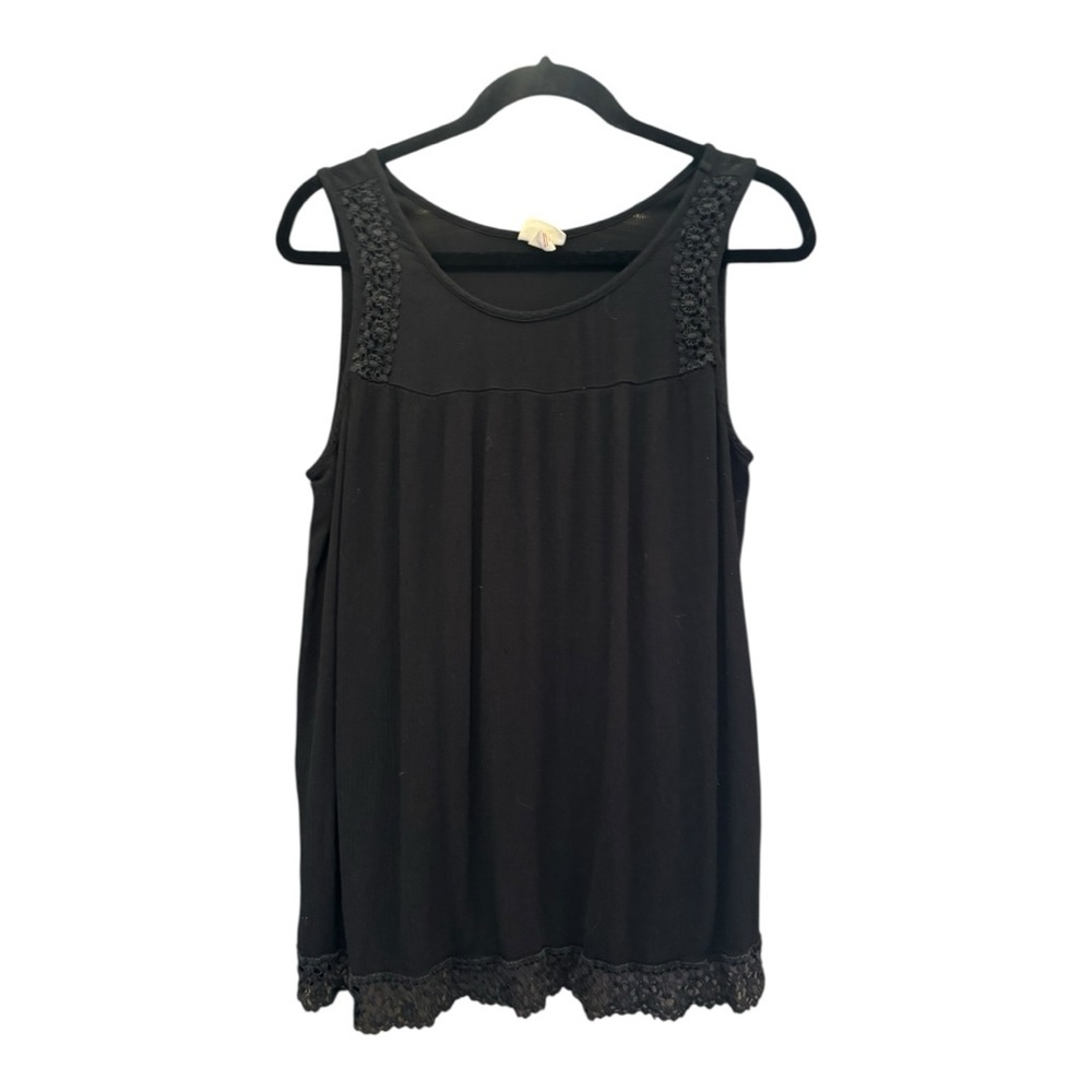 Mossimo Black Tank Top Size Extra Large (XL)